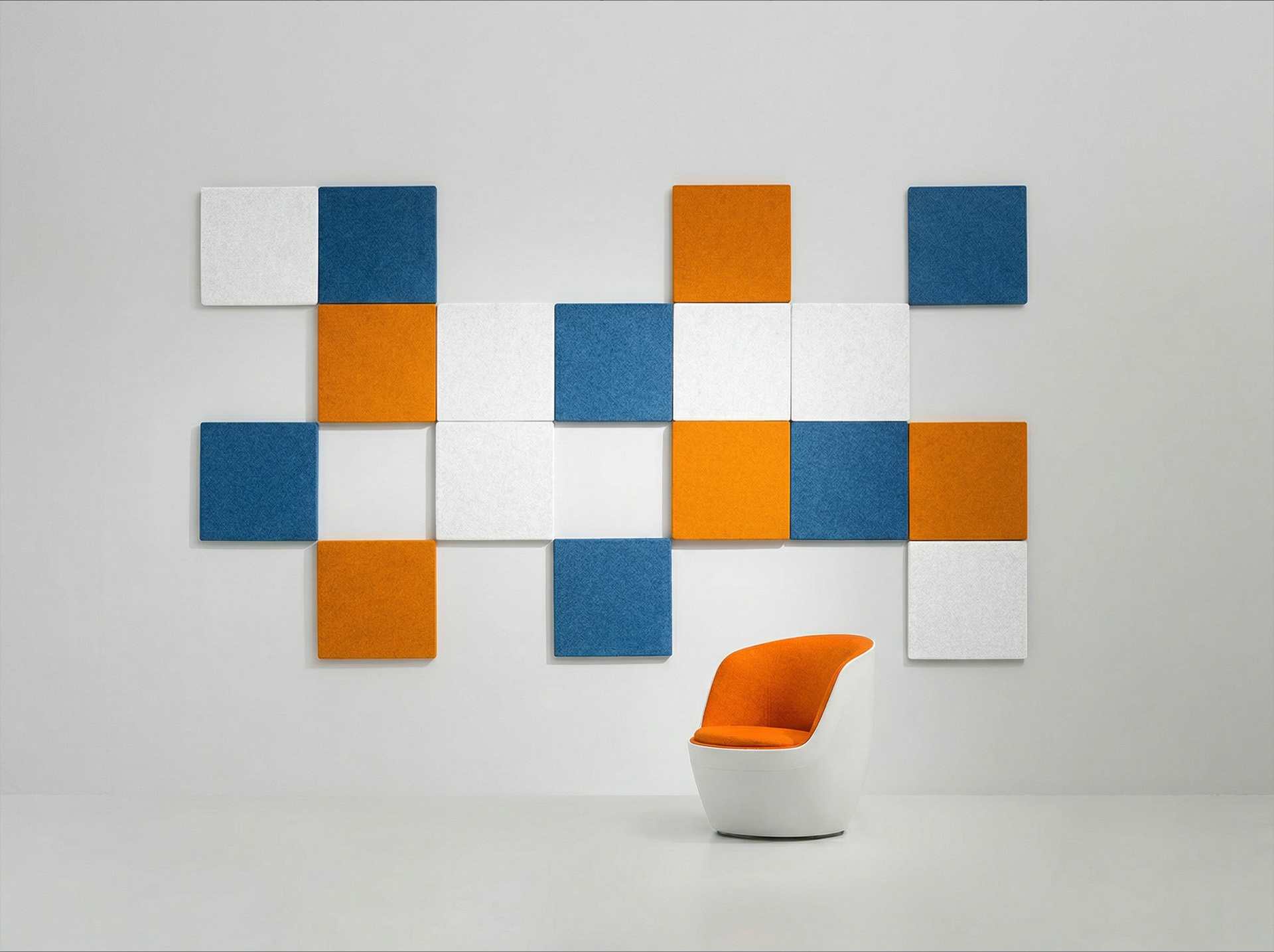 Plain Acoustic Panel made from 50% recycled PET felt