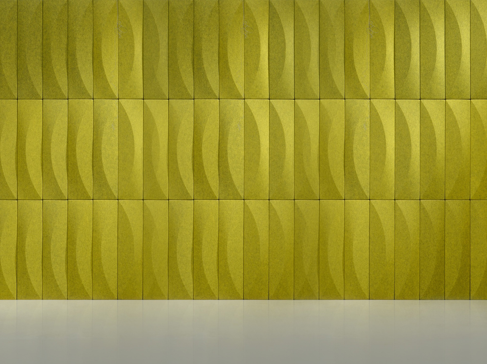 Modular acoustic ceiling panels in workspace